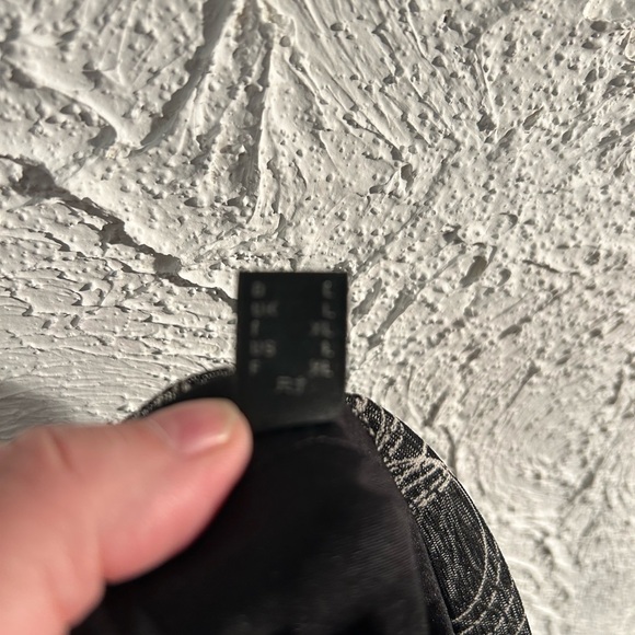 Esprit A-Line Black and White Circle Pattern Fully Lined Crepe Skirt Size L - Picture 6 of 6